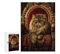 Teenagers 300 PCS Jigsaw Puzzle Royal Persian Cat Throne-11 Jigsaw Puzzles for Adults Staycation Kill Time Parent-child Interaction Family Fun & Game Night 300 PCS