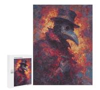 Teenagers 500 PCS Jigsaw Puzzle Plague Doctor Raven Art Print Jigsaw Puzzles for Adults Staycation Kill Time Parent-child Interaction Family Fun & Game Night 500 PCS