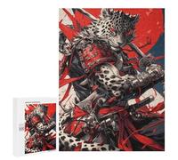 Teenagers 500 PCS Jigsaw Puzzle Samurai Leopard Warrior Jigsaw Puzzles for Adults Staycation Kill Time Parent-child Interaction Family Fun & Game Night 500 PCS