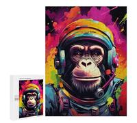 Teenagers 500 PCS Puzzle Chimpanzee Astronaut Space Suit Puzzles Für Erwachsene Stressabbau Pädagogische Herausforderung Einzigartiges Herausforderungsspiel 500 PCS