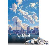 Teenagers Jigsaw Puzzle Auckland New Zealand Cityscape Art 1000 Piece Jigsaw Puzzles Paper Jigsaw Puzzle for Adults Educational Games 38x26cm/1000pcs