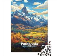 Teenagers Jigsaw Puzzle Patagonia Landscape Art 1000 Piece Jigsaw Puzzles Wooden Jigsaw Puzzle for Adults Educational Games 1000pcs (75x50cm)