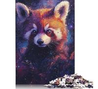 Teenagers Jigsaw Puzzle Red Panda in Space 1000 Piece Jigsaw Puzzles Wooden Jigsaw Puzzle for Adults Educational Games 1000pcs (75x50cm)