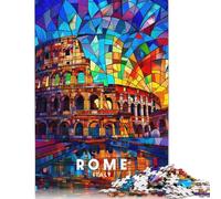 Teenagers Jigsaw Puzzle Rome 500 Piece Jigsaw Puzzles Wooden Jigsaw Puzzle for Adults Educational Games 500pcs (52x38cm)