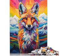 Teenagers Jigsaw Puzzle Vibrant Highland Fox 500 Piece Jigsaw Puzzles Wooden Jigsaw Puzzle for Adults Educational Games 500pcs (52x38cm)