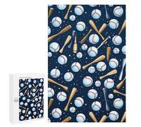 Teenagers Jigsaw Puzzles 1000 PCS Baseball Equipment Pattern Puzzles for Adults Hands-on Game Hand Speed Race Educational Challenge 1000 PCS