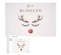 Teenagers Jigsaw Puzzles 1000 PCS Be A Rudolph Print Adult Jigsaw Puzzle Relaxing Games Wall Decoration Great Gift for Gaming 1000 PCS