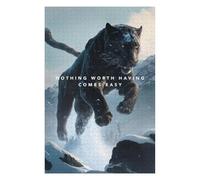 Teenagers Jigsaw Puzzles 1000 PCS Black Panther's Winter Charge Puzzle for Adults DIY Toys Difficult Challenge Gifts for Friends And Family 1000 PCS