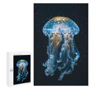 Teenagers Jigsaw Puzzles 1000 PCS Blue Jellyfish Jigsaw for Adults Relaxing Games Hand Speed Race Challenging To Complete 1000 PCS