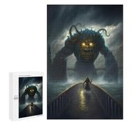 Teenagers Jigsaw Puzzles 1000 PCS Bridge to The Monster Jigsaw for Adults Relaxing Games Hand Speed Race Challenging To Complete 1000 PCS