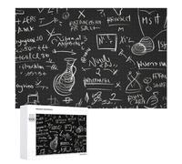 Teenagers Jigsaw Puzzles 1000 PCS Chemistry Formulas And Symbols on Blackboard Puzzles for Adults Hands-on Game Hand Speed Race Educational Challenge 1000 PCS
