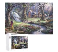 Teenagers Jigsaw Puzzles 1000 PCS Enchanted Forest Cottage Scene Puzzles for Adults Hands-on Game Hand Speed Race Educational Challenge 1000 PCS