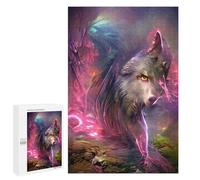 Teenagers Jigsaw Puzzles 1000 PCS Enchanted Wolf Portrait -7 Jigsaw for Adults Relaxing Games Hand Speed Race Challenging To Complete 1000 PCS