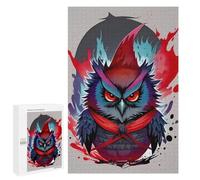 Teenagers Jigsaw Puzzles 1000 PCS Fiery Owl Artwork Puzzles for Adults Hands-on Game Hand Speed Race Educational Challenge 1000 PCS