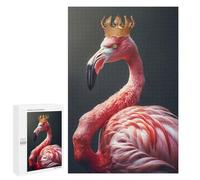 Teenagers Jigsaw Puzzles 1000 PCS Flamingo King Adult Jigsaw Relaxing Games Difficult Challenge Educational Challenge 1000 PCS