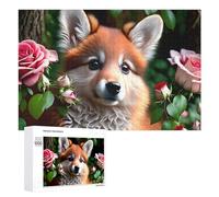 Teenagers Jigsaw Puzzles 1000 PCS Floral Fox Portrait Puzzles for Adults Hands-on Game Hand Speed Race Educational Challenge 1000 PCS