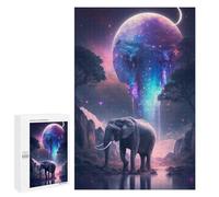 Teenagers Jigsaw Puzzles 1000 PCS Galactic Elephant Majesty Jigsaw for Adults Relaxing Games Hand Speed Race Challenging To Complete 1000 PCS