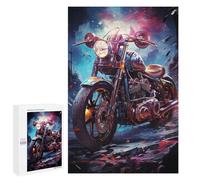 Teenagers Jigsaw Puzzles 1000 PCS Galactic Motorcycle Dreamscape Puzzles for Adults Hands-on Game Hand Speed Race Educational Challenge 1000 PCS