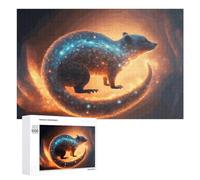 Teenagers Jigsaw Puzzles 1000 PCS Galactic Squirrel in Flames Puzzles for Adults Hands-on Game Hand Speed Race Educational Challenge 1000 PCS