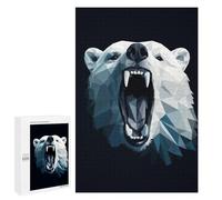 Teenagers Jigsaw Puzzles 1000 PCS Geometric Style Polar Bear Adult Jigsaw Relaxing Games Difficult Challenge Educational Challenge 1000 PCS