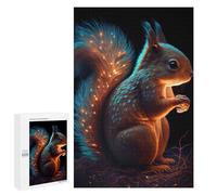 Teenagers Jigsaw Puzzles 1000 PCS Glowing Squirrel Artwork Adult Jigsaw Relaxing Games Difficult Challenge Educational Challenge 1000 PCS