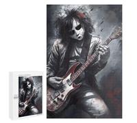 Teenagers Jigsaw Puzzles 1000 PCS Gothic Guitarist Puzzles for Adults Hands-on Game Hand Speed Race Educational Challenge 1000 PCS