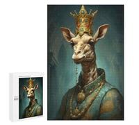 Teenagers Jigsaw Puzzles 1000 PCS King Giraffe Adult Jigsaw Relaxing Games Difficult Challenge Educational Challenge 1000 PCS