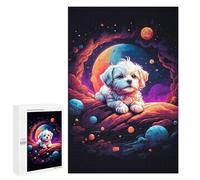 Teenagers Jigsaw Puzzles 1000 PCS Maltese Puppy Sleeping Puzzles for Adults Family Game Perfect Decoration Challenging To Complete 1000 PCS