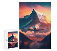 Teenagers Jigsaw Puzzles 1000 PCS Mountain Flight Sunset Adult Jigsaw Relaxing Games Difficult Challenge Educational Challenge 1000 PCS