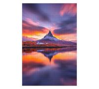 Teenagers Jigsaw Puzzles 1000 PCS Mountain Reflection at Sunset Teenagers Puzzles Hands-on Game Home Decoration Great Gift for Gaming 1000 PCS