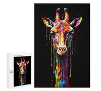 Teenagers Jigsaw Puzzles 1000 PCS Rainbow Giraffe Adult Jigsaw Relaxing Games Difficult Challenge Educational Challenge 1000 PCS