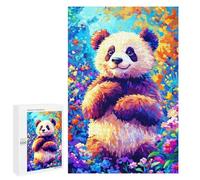Teenagers Jigsaw Puzzles 1000 PCS Smiling Panda Adult Jigsaw Relaxing Games Difficult Challenge Educational Challenge 1000 PCS