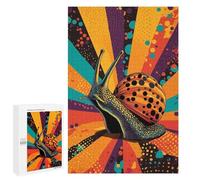 Teenagers Jigsaw Puzzles 1000 PCS Snail Pop Art Rainbow Snail Funky Garden Creature Jigsaw for Adults Relaxing Games Hand Speed Race Challenging To Complete 1000 PCS