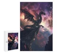 Teenagers Jigsaw Puzzles 1000 PCS Space Dragon On The Edge Jigsaw for Adults Relaxing Games Hand Speed Race Challenging To Complete 1000 PCS
