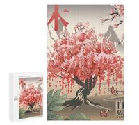 Teenagers Jigsaw Puzzles 1000 PCS Traditional Japanese Tree Jigsaw for Adults Relaxing Games Hand Speed Race Challenging To Complete 1000 PCS