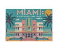 Teenagers Jigsaw Puzzles 1000pcs(38x26cm) Miami Where Dreams Take Shape Adult Jigsaw Relaxing Games Hand Speed Race Birthday Present, Gifts, 1000pcs(38x26cm)