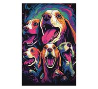 Teenagers Jigsaw Puzzles 1000pcs(75x50cm) Colorful Beagle Compilation Puzzles for Adults Brain Teaser Game Improve Memory Gifts for Friends And Family 1000pcs(75x50cm)
