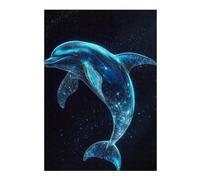 Teenagers Jigsaw Puzzles 300 PCS Algorithmic Cosmic Dolphin Teenagers Puzzles Hands-on Game Home Decoration Great Gift for Gaming 300 PCS