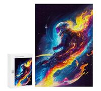 Teenagers Jigsaw Puzzles 300 PCS Astro Skating Jigsaw for Adults Relaxing Games Hand Speed Race Challenging To Complete 300 PCS