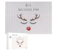 Teenagers Jigsaw Puzzles 300 PCS Be A Rudolph Print Puzzles for Adults Relax Games But Fun And Humorous Challenging To Complete 300 PCS