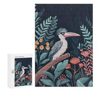 Teenagers Jigsaw Puzzles 300 PCS Bird in Lush Nighttime Forest Adult Jigsaw Relaxing Games Difficult Challenge Educational Challenge 300 PCS