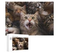 Teenagers Jigsaw Puzzles 300 PCS Cat Crowds Whiskered Wonder! Puzzles for Adults Hands-on Game Hand Speed Race Educational Challenge 300 PCS