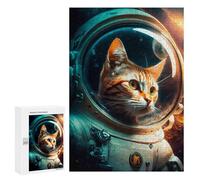 Teenagers Jigsaw Puzzles 300 PCS Cat Orange Jigsaw for Adults Relaxing Games Hand Speed Race Challenging To Complete 300 PCS