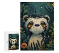 Teenagers Jigsaw Puzzles 300 PCS Cute Watercolor Sloth Puzzles for Adults Family Game Perfect Decoration Challenging To Complete 300 PCS