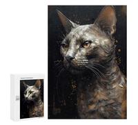 Teenagers Jigsaw Puzzles 300 PCS Devon Rex Cat Treasured Puzzles for Adults Family Game Perfect Decoration Challenging To Complete 300 PCS