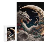 Teenagers Jigsaw Puzzles 300 PCS Dragon Moon Fantasy -9 Puzzles for Adults Hands-on Game Hand Speed Race Educational Challenge 300 PCS