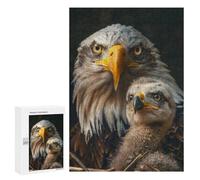 Teenagers Jigsaw Puzzles 300 PCS Eagle Bird Animal Family Adult Jigsaw Relaxing Games Difficult Challenge Educational Challenge 300 PCS