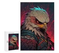 Teenagers Jigsaw Puzzles 300 PCS Eagle Illustration Jigsaw for Adults Relaxing Games Hand Speed Race Challenging To Complete 300 PCS
