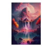 Teenagers Jigsaw Puzzles 300 PCS Enchanted Waterfall Paradise -1 Puzzle for Adults DIY Toys Difficult Challenge Gifts for Friends And Family 300 PCS