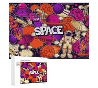 Teenagers Jigsaw Puzzles 300 PCS Exploring The Wonders of Space Puzzles for Adults Hands-on Game Hand Speed Race Educational Challenge 300 PCS